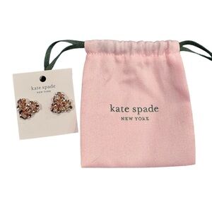 kate spade Pink Crystal Flower Stud Earrings